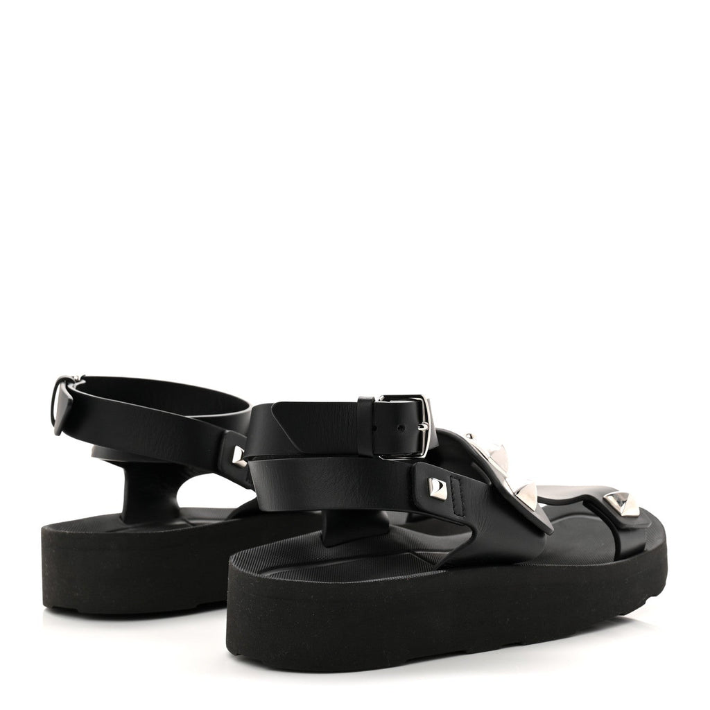 Calfskin Medor Studded Womens Intuition Sandals 37 Black