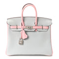 Togo Horseshoe Birkin 25  Bleu Pale Rose Sakura