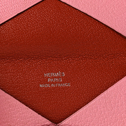 Chevre Chandra Verso Calvi Card Case Rose Confetti Brique