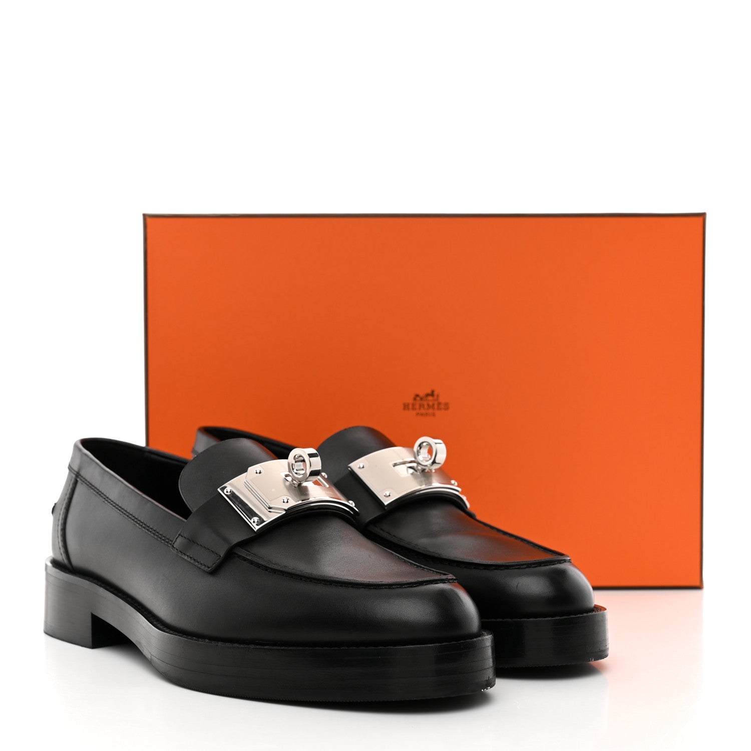 Calfskin Womens Hot Loafer 38 Black