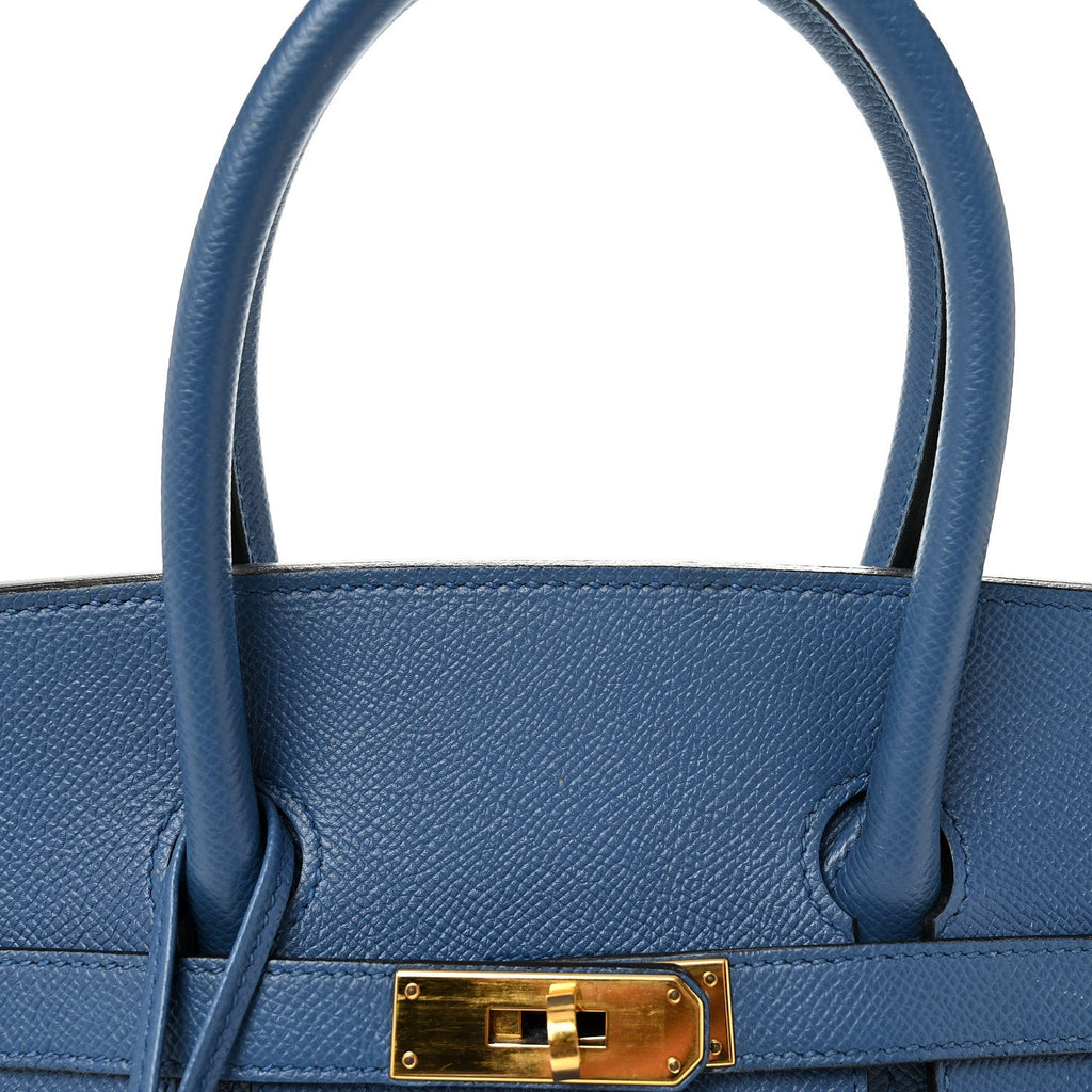 Epsom Birkin 35 Bleu Agate