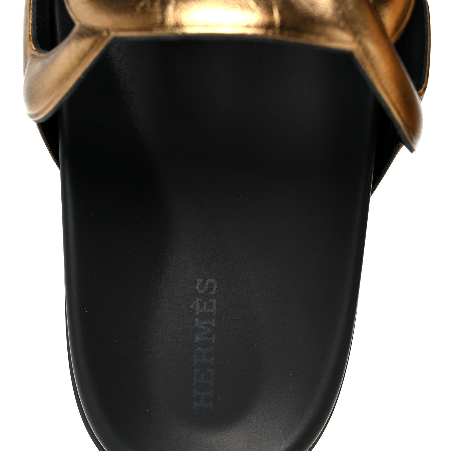 Metallic Nappa Extra Sandals 40 Black Gold