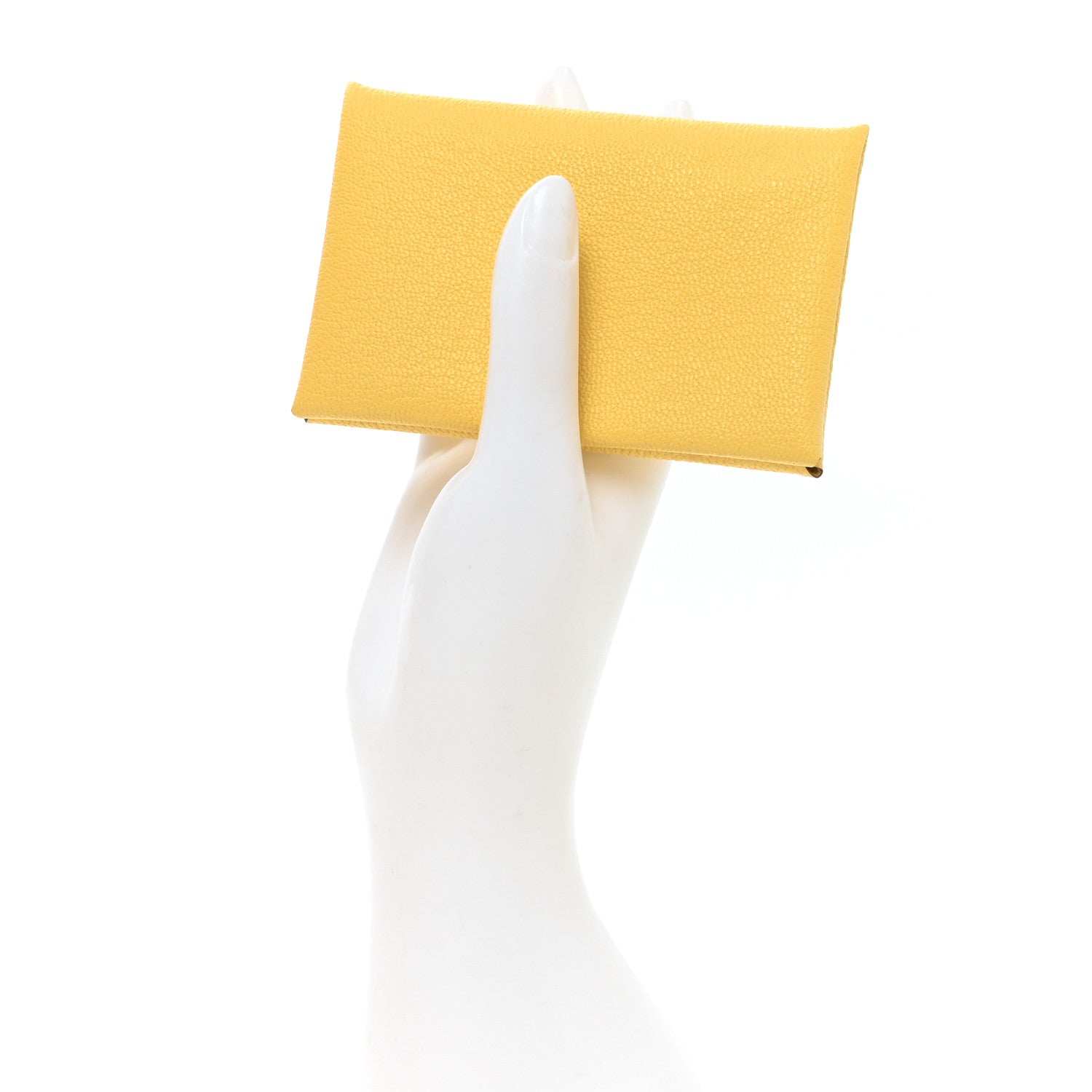 Chevre Mysore Calvi Card Case Jaune Citron