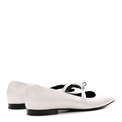 Calfskin Kelly Ballet Flat Gris Clair