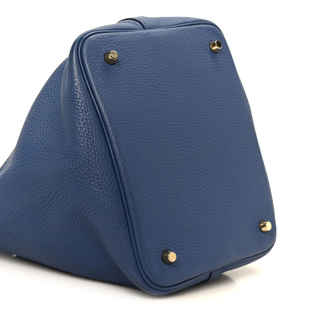 Taurillon Clemence Picotin Lock 22 MM Bleu Brighton