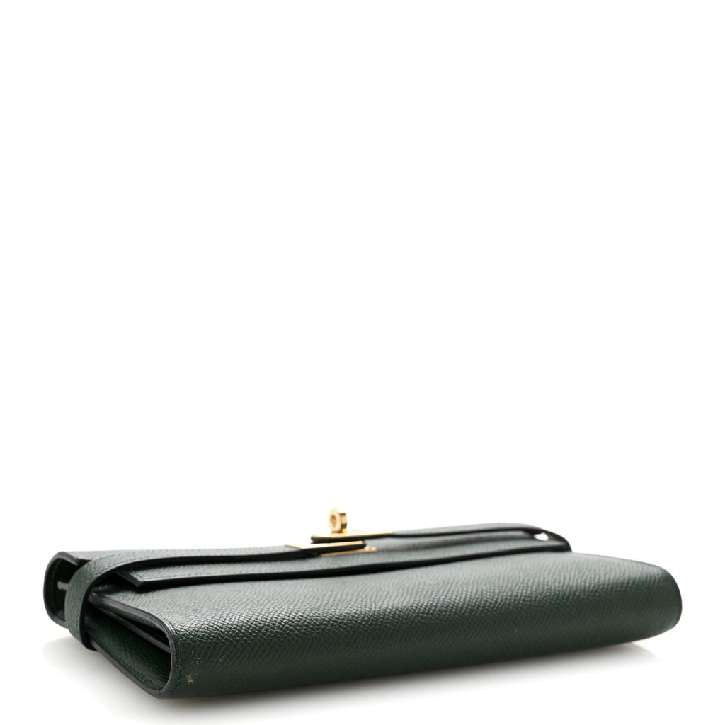 Epsom Kelly Longue Wallet Vert Anglais