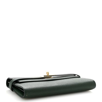 Epsom Kelly Longue Wallet Vert Anglais