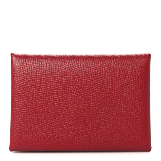 Epsom Verso Calvi Duo Card Case Rouge Grenat Mauve Sylvestre