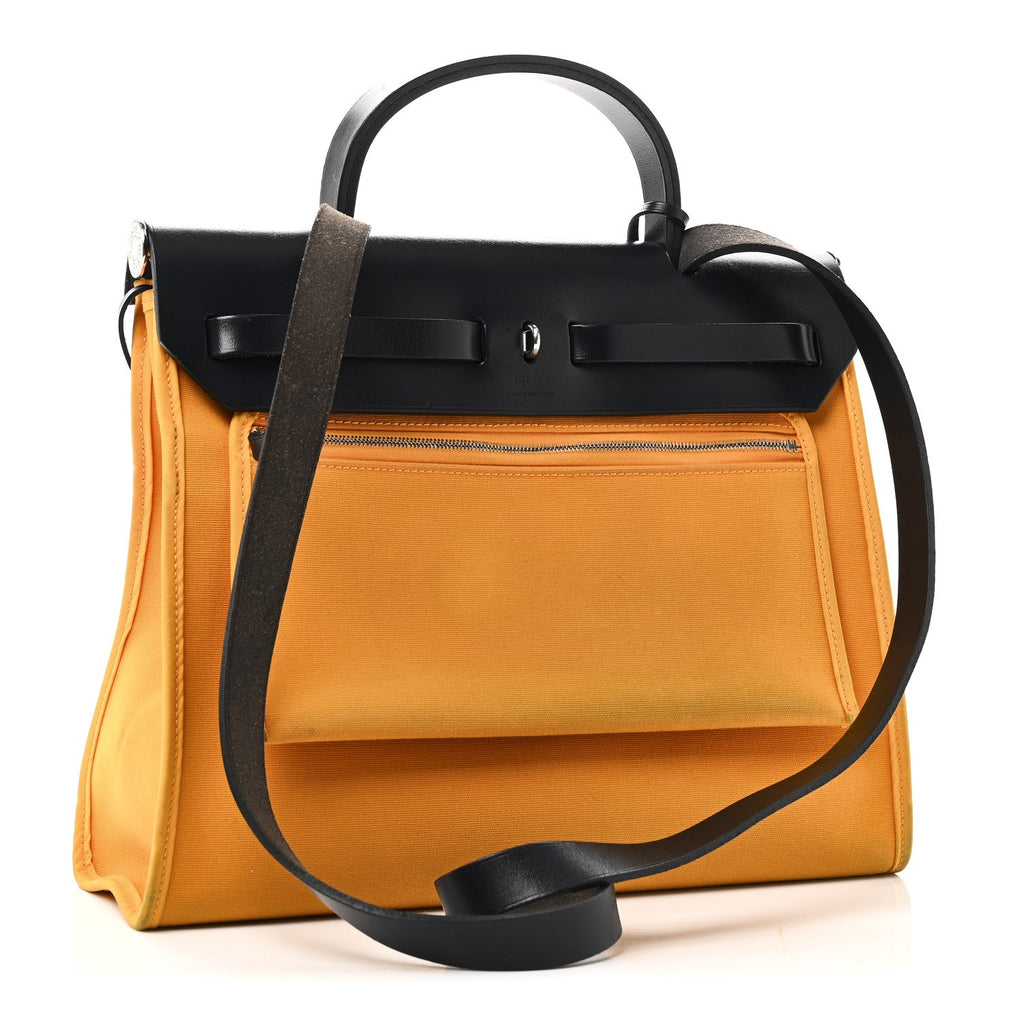Vache Hunter Toile Herbag Zip 31 PM Jaune D'Or Bleu Izmir