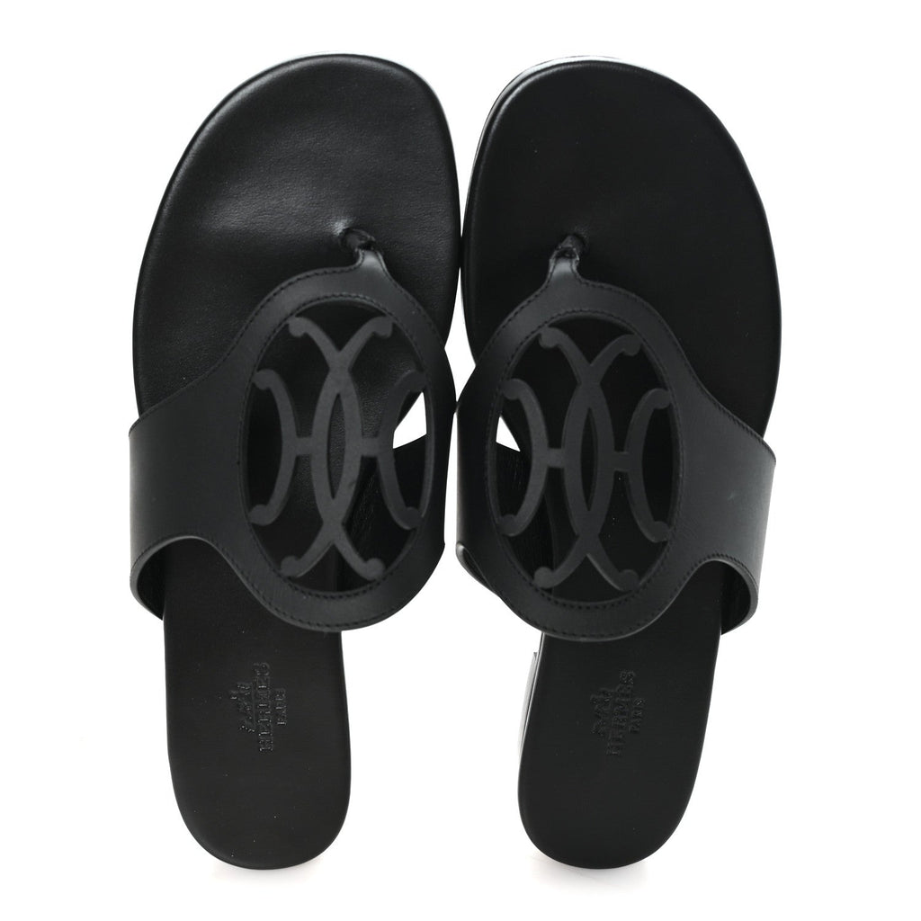 Calfskin Womens Mage Sandals 39 Black