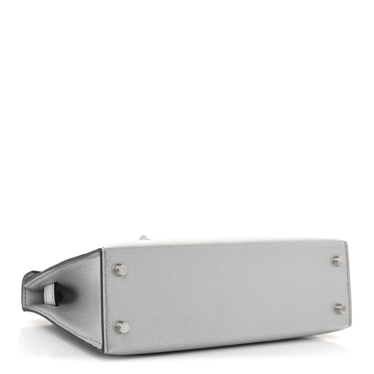 Metallic Chevre Chamkilight Mini Kelly Sellier 20 Argent
