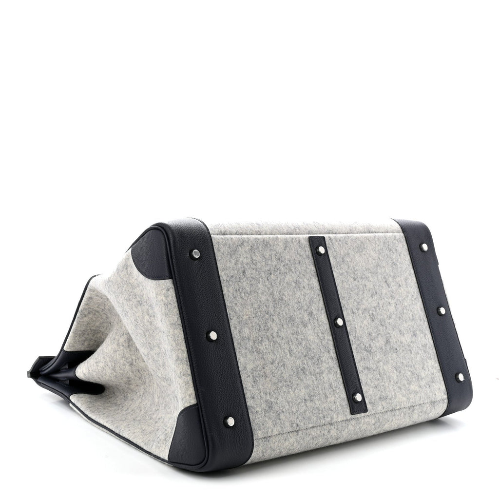 Togo Todoo Feutre HAC Birkin 50 Gris Clair Bleu Nuit