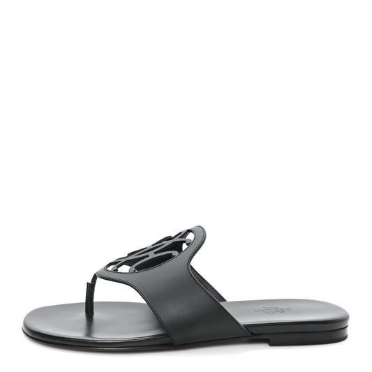 Calfskin Womens Mage Sandals 39 Black