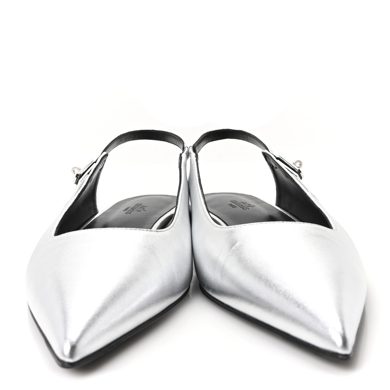 Nappa Lovely Slingback Flats 40 Gris Argent