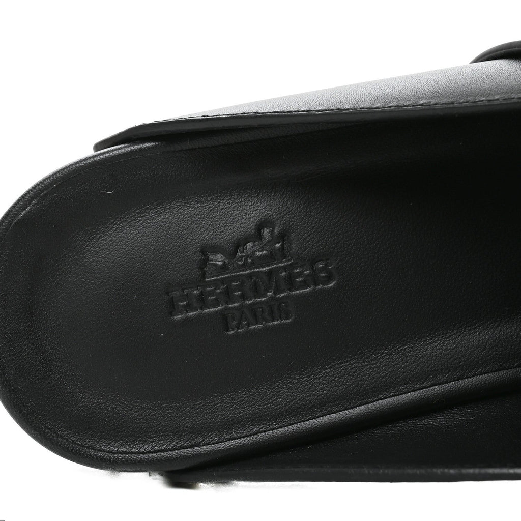 Calfskin Calya Mules 37 Black