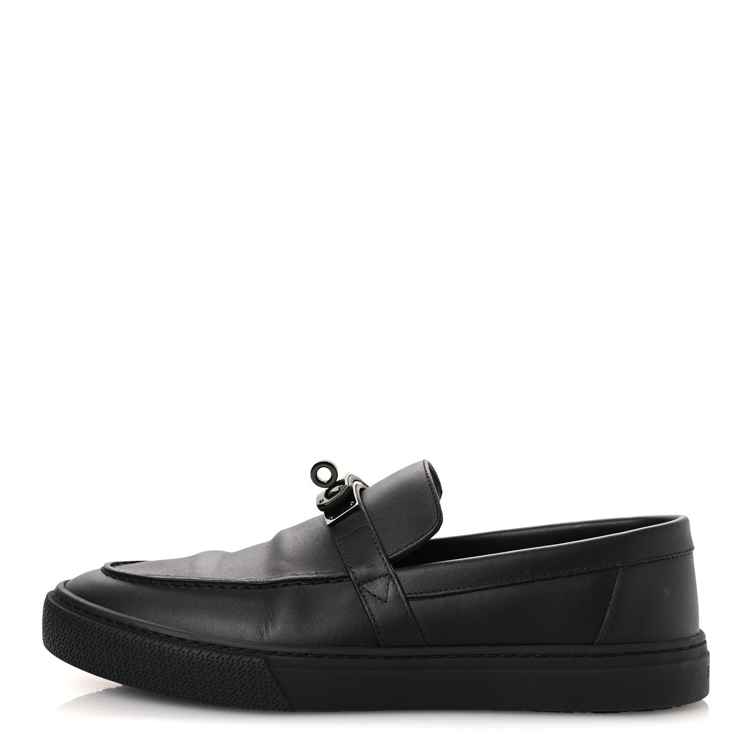 Calfskin Mens Game Slip On Sneakers 40 Black