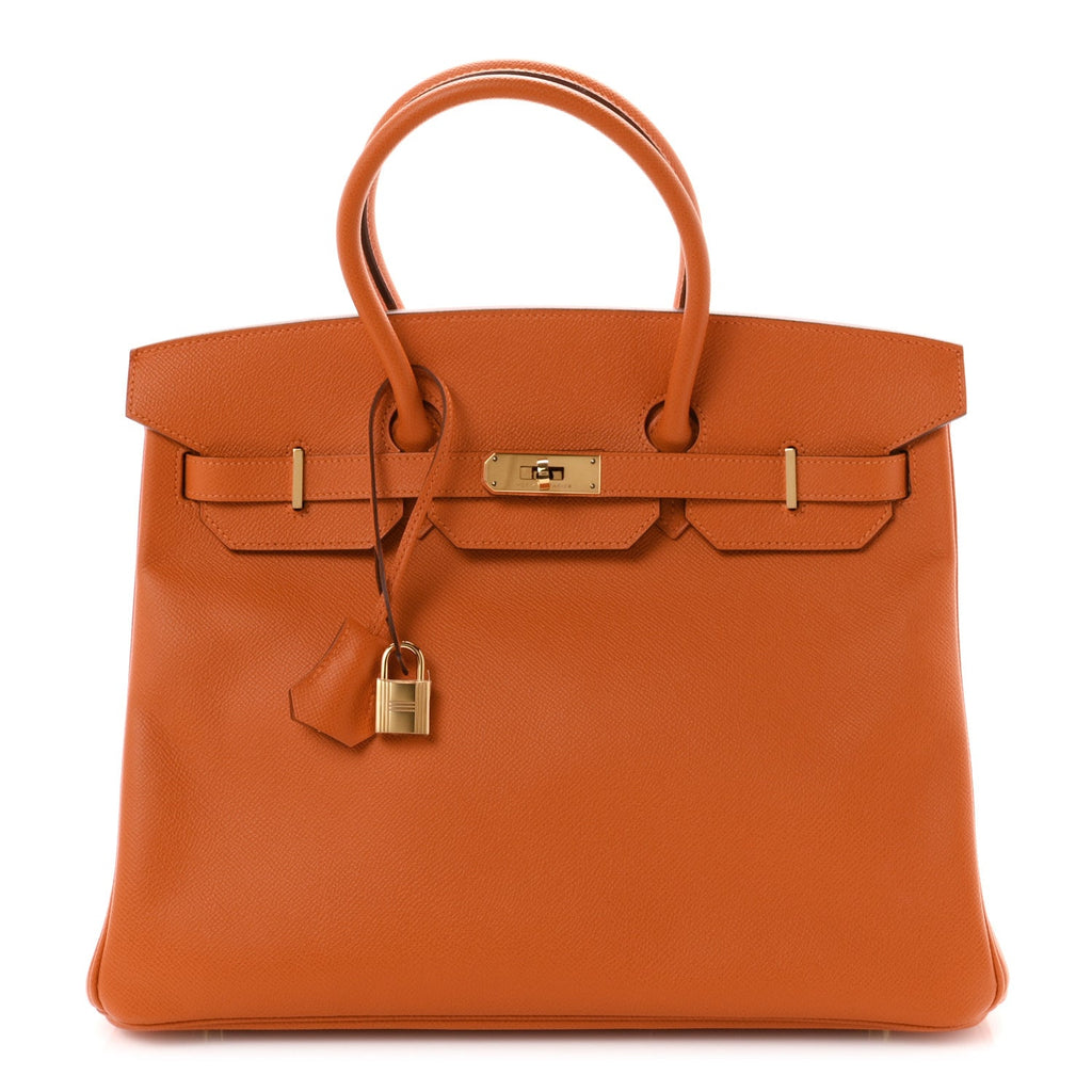 Epsom Birkin 35 Orange