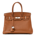 Taurillon Clemence Birkin 30 Gold