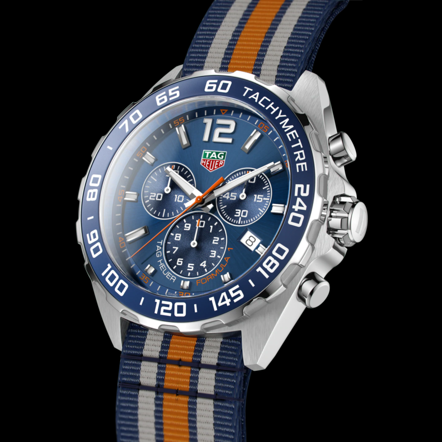 Tag Heuer Formula 1 Quartz Blue Dial Two Tone NATO Strap Watch for Men - WAZ1010.FC8196