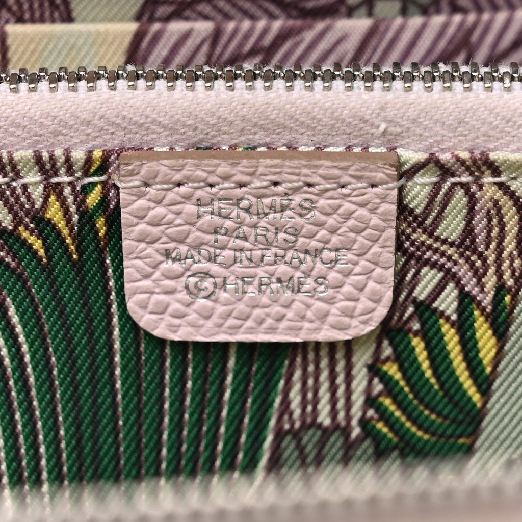 Epsom Silk'In Compact Wallet Mauve Pale Vert Pale