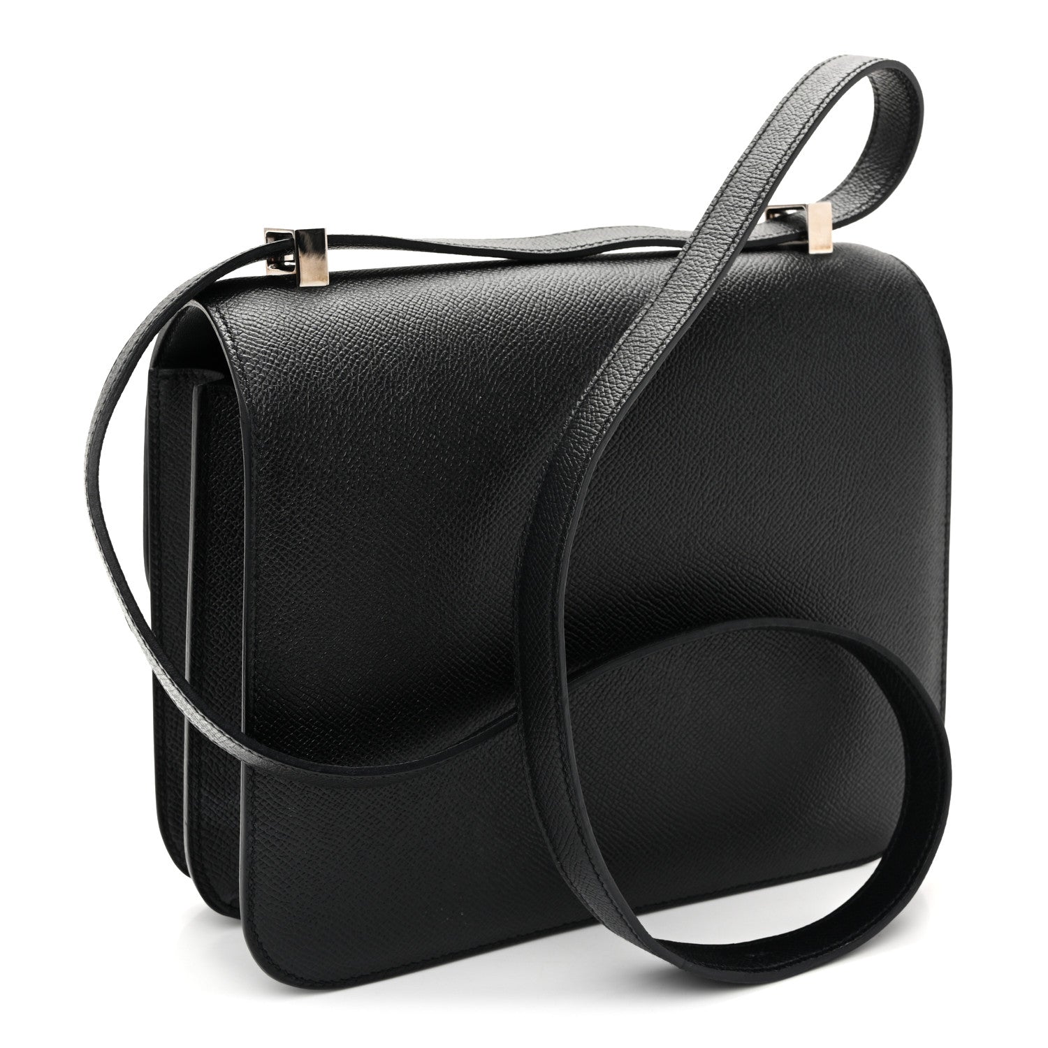 Epsom Enamel Constance 24 Black Bleu Saint Cyr
