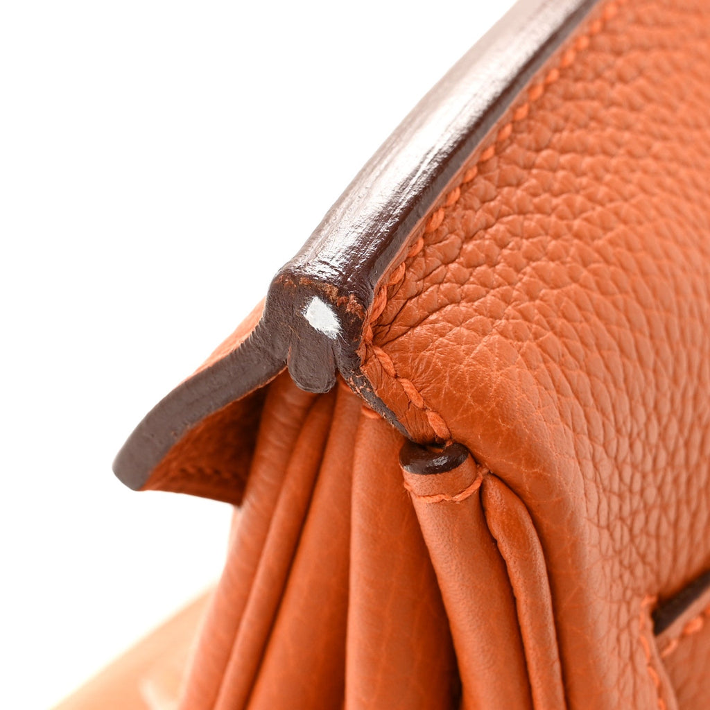 Taurillon Clemence JPG Birkin 42 Orange