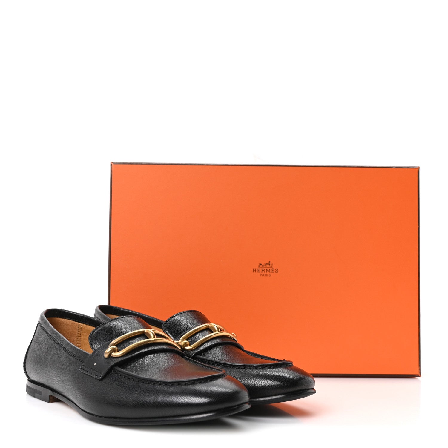 Calfskin Womens Colette Loafers 35 Black
