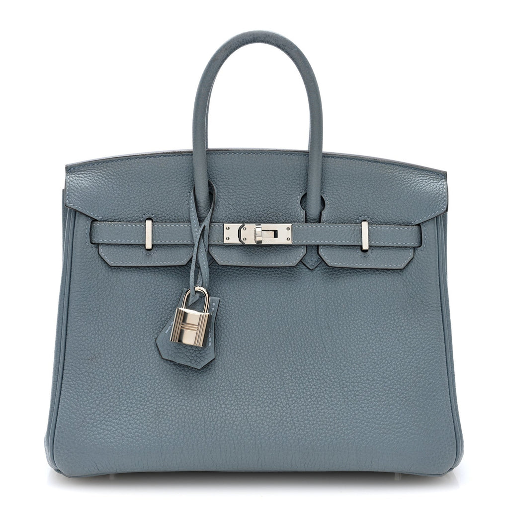 Togo Verso Birkin 25 Bleu Lin Chai