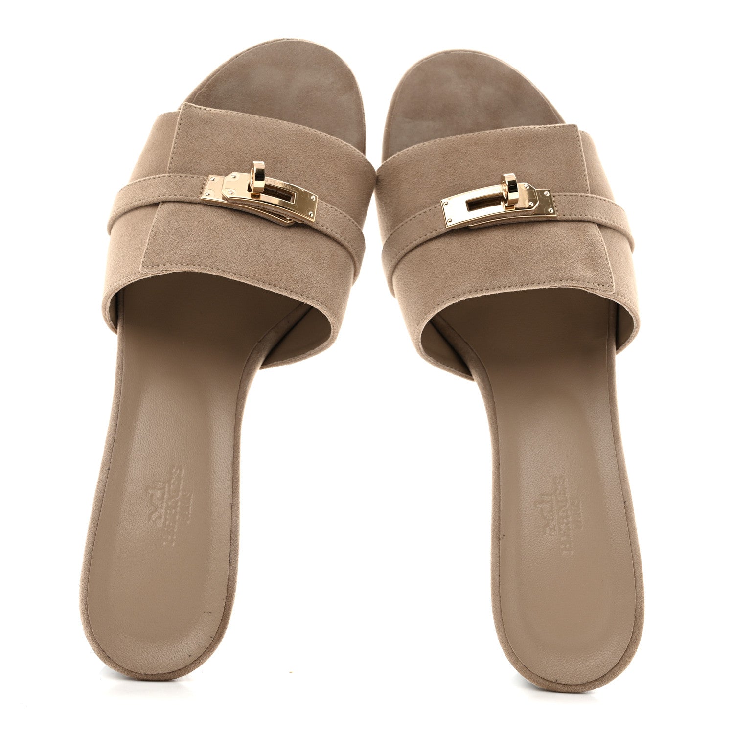 Suede Goatskin Gigi 50 Sandals 40 Beige Sable