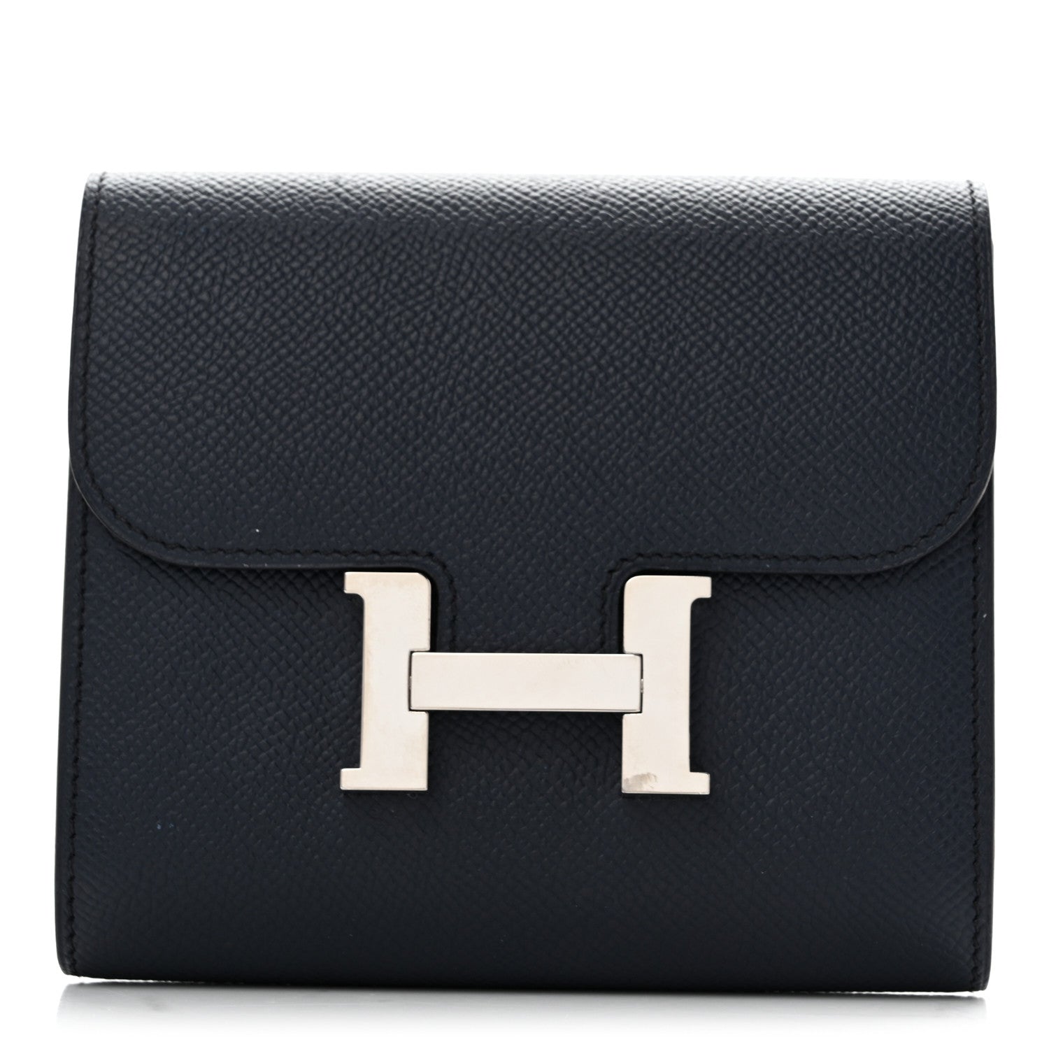 Epsom Verso Constance Short Wallet Bleu Indigo Rose Pourpre