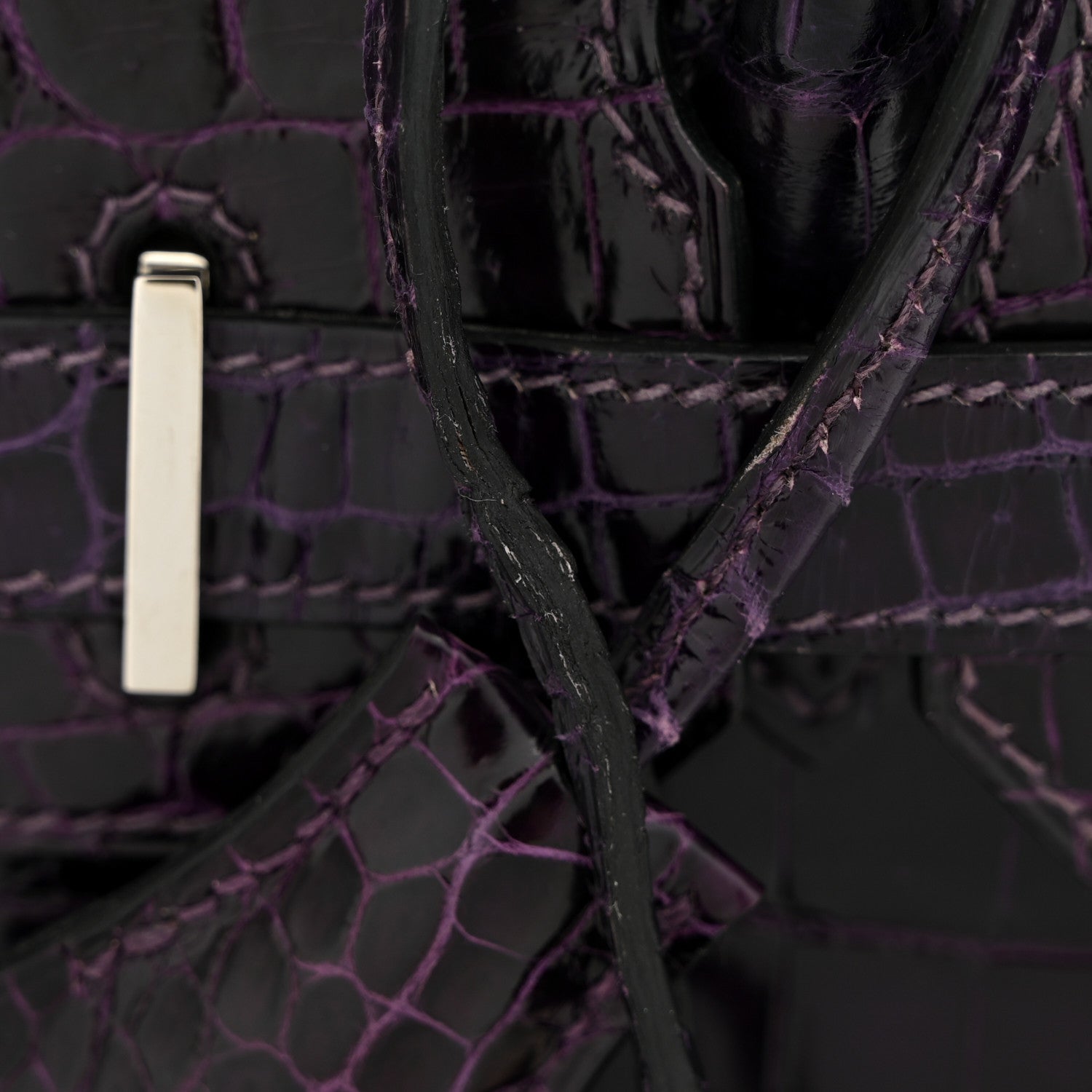 Shiny Niloticus Crocodile Birkin 30 Amethyst