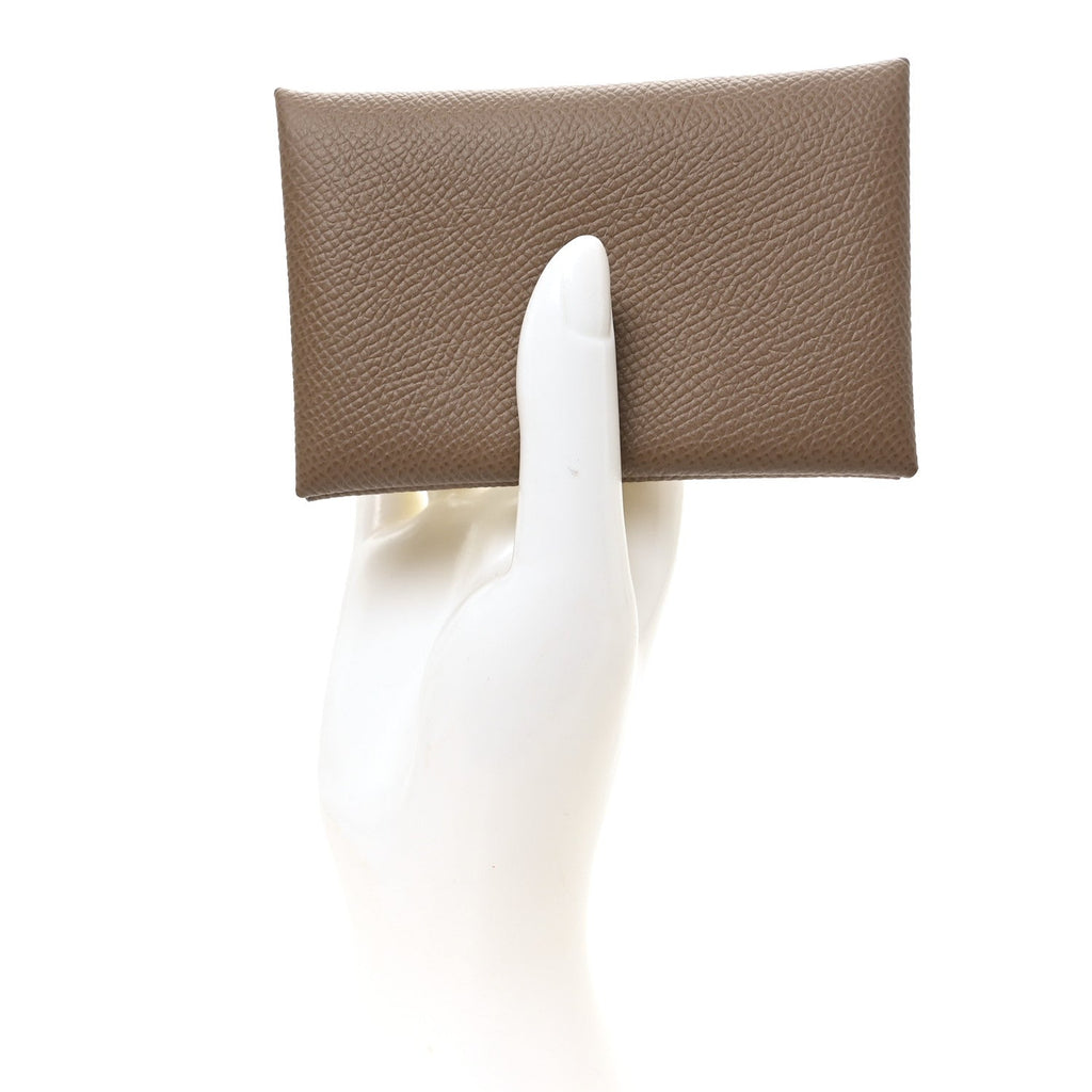 Epsom Calvi Card Case Etoupe