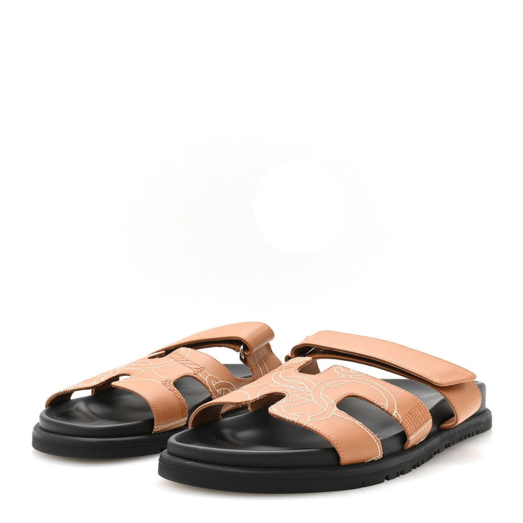 Calfskin Womens Chypre Sandals 40 Naturel