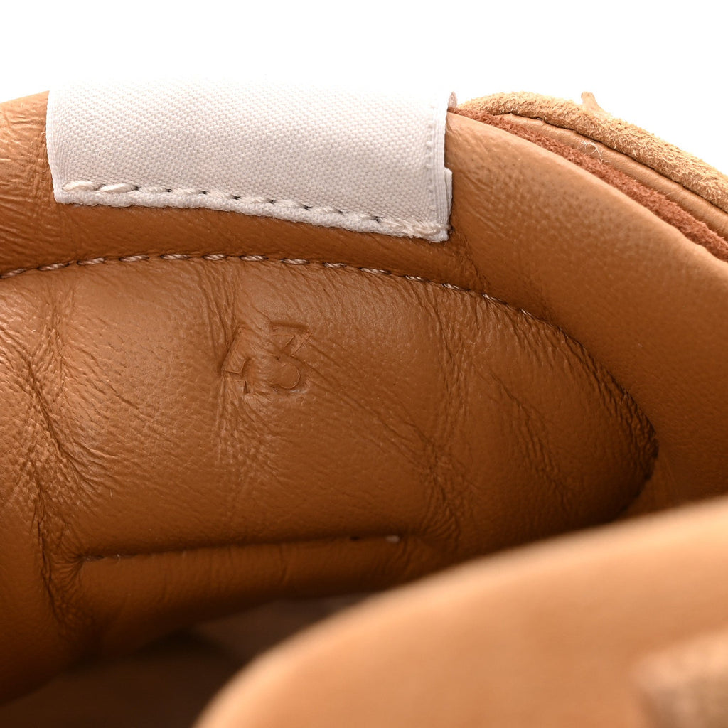 Suede Goatskin Mens Jet Sneakers 43 Brun Amourette Miel