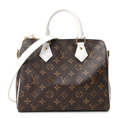Monogram LV Match Speedy Bandouliere 25 White