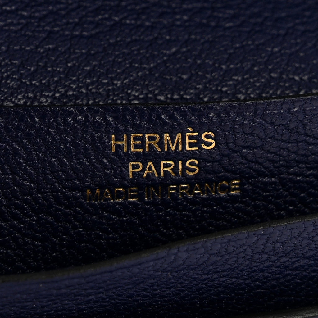 Chevre Mysore Bearn Compact Wallet Bleu Encre