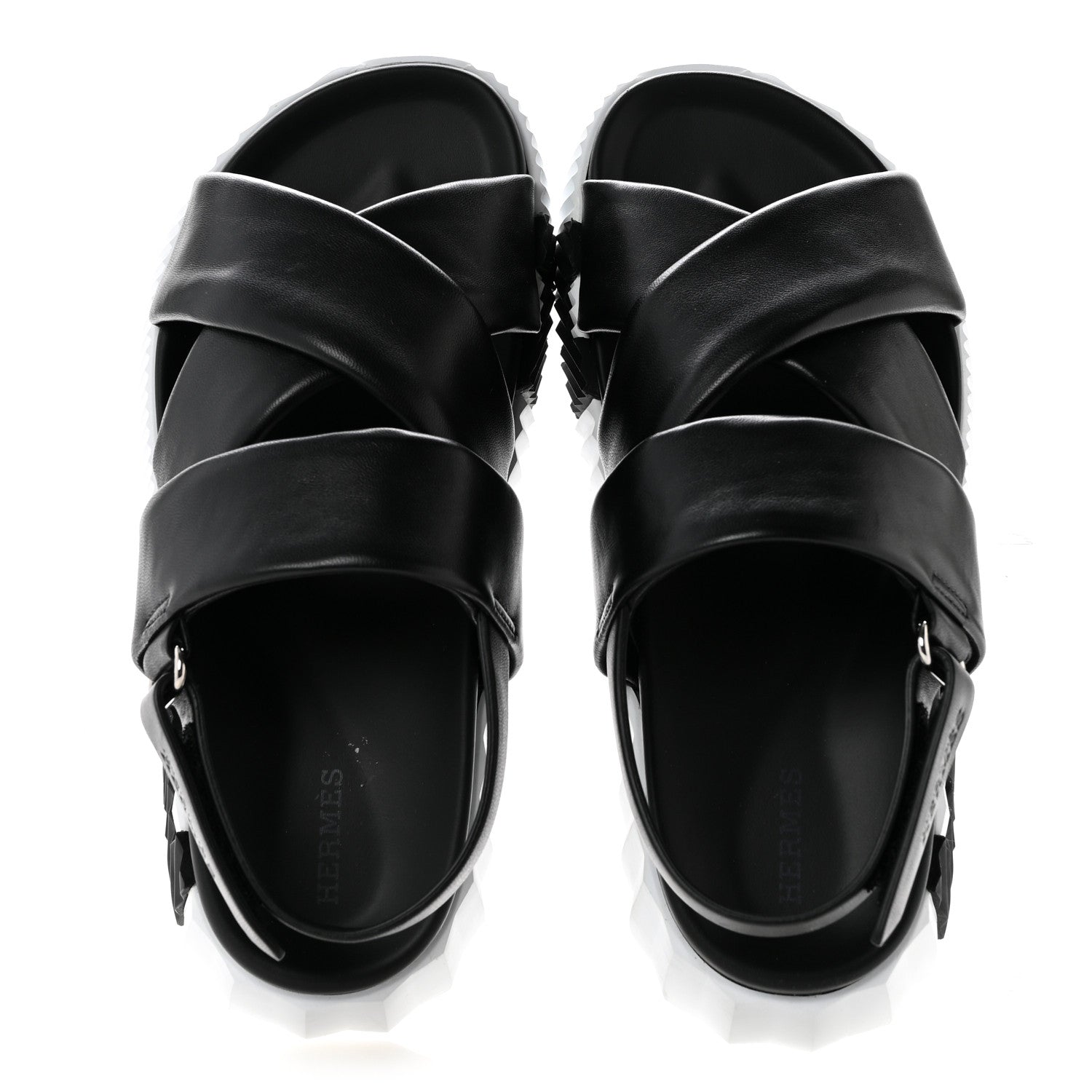 Calfskin Womens Electric Sandals 38.5 Black