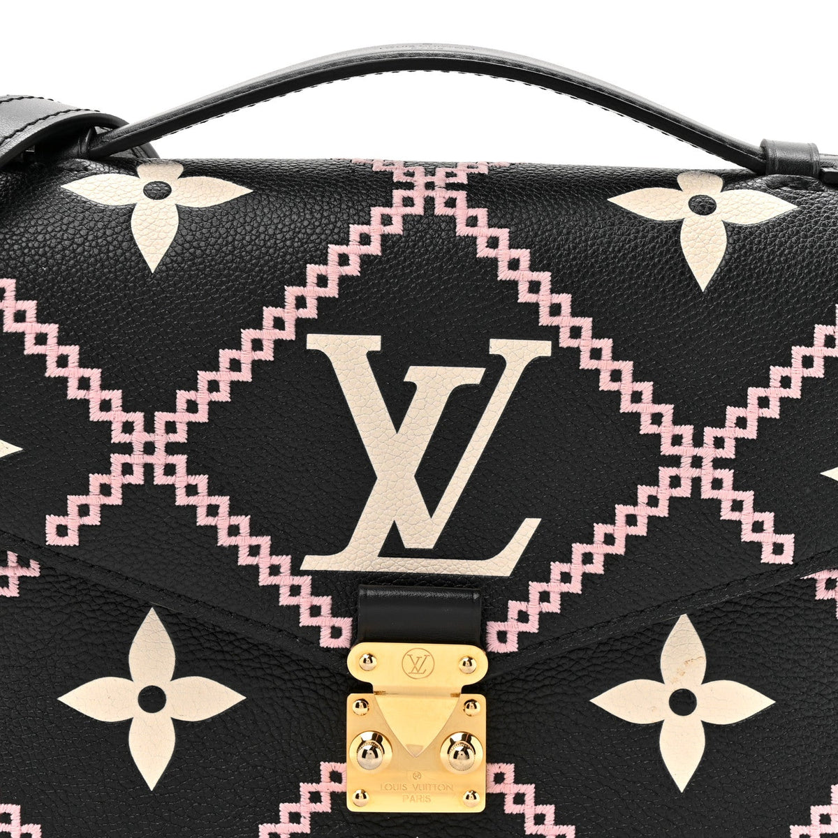 Empreinte Monogram Giant Broderies Pochette Metis Black