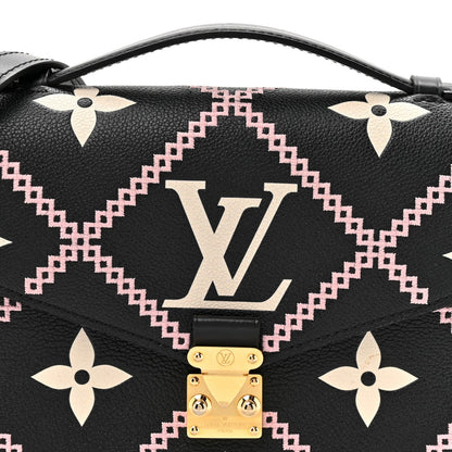 Empreinte Monogram Giant Broderies Pochette Metis Black