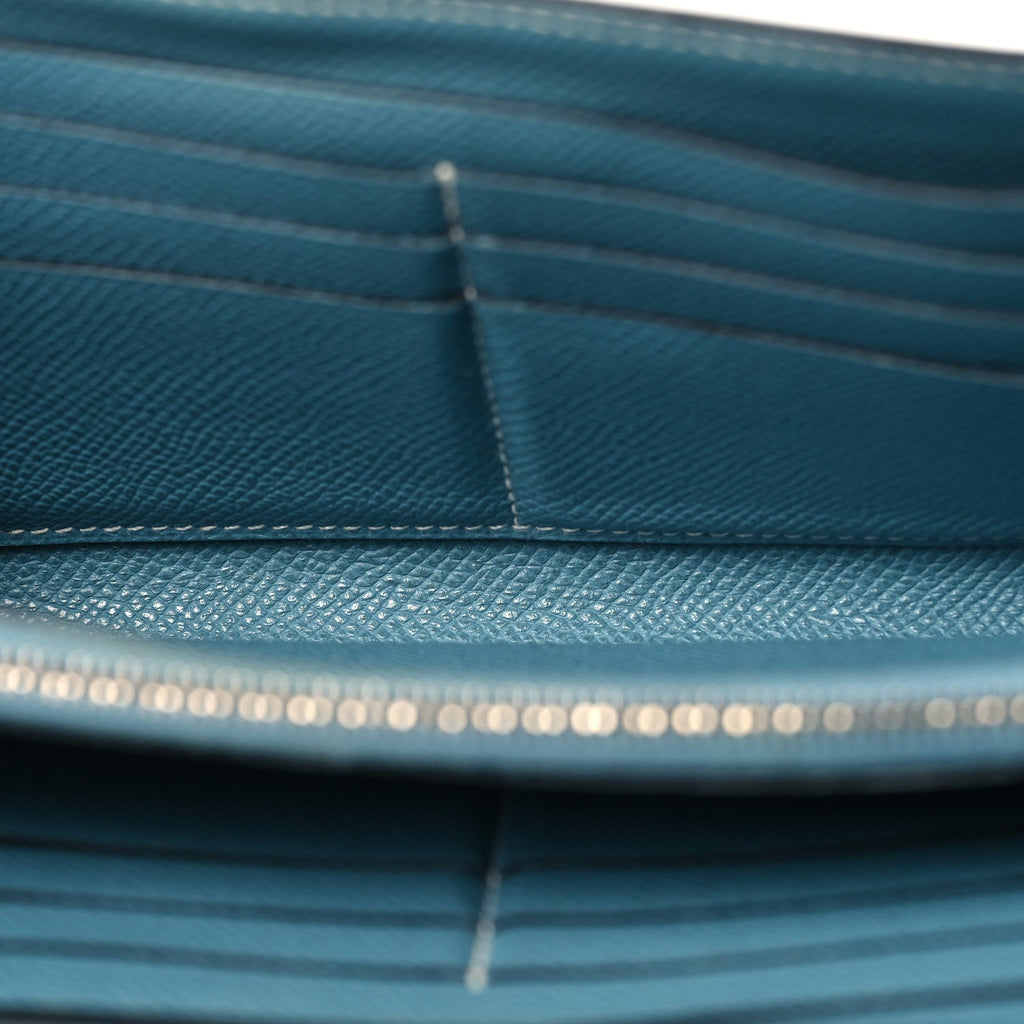Epsom Kelly Longue Wallet Blue Jean