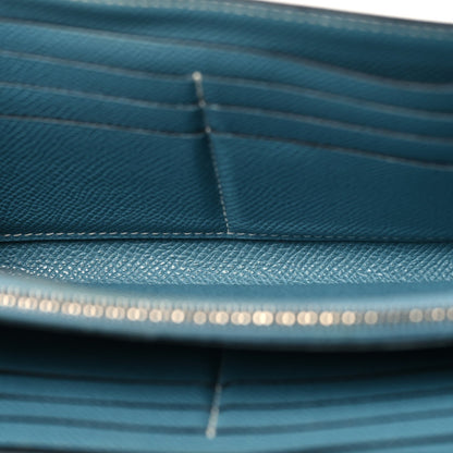 Epsom Kelly Longue Wallet Blue Jean