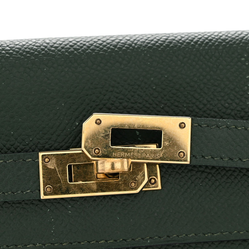 Epsom Kelly Longue Wallet Vert Anglais