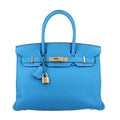 Togo Birkin 30 Bleu Zanzibar
