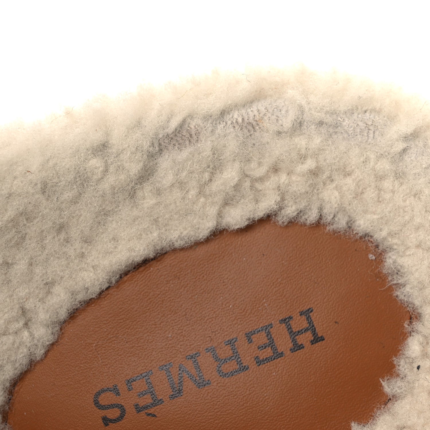 Suede Goatskin Woolskin Womens Chypre Sandals 36.5 Naturel Ecru