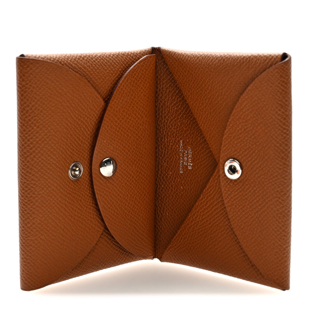 Epsom Calvi Duo Card Case Gold