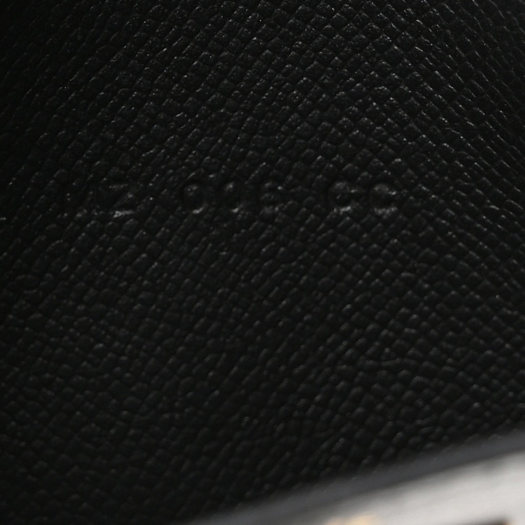 Veau Madame Kelly Pocket Compact Wallet Black