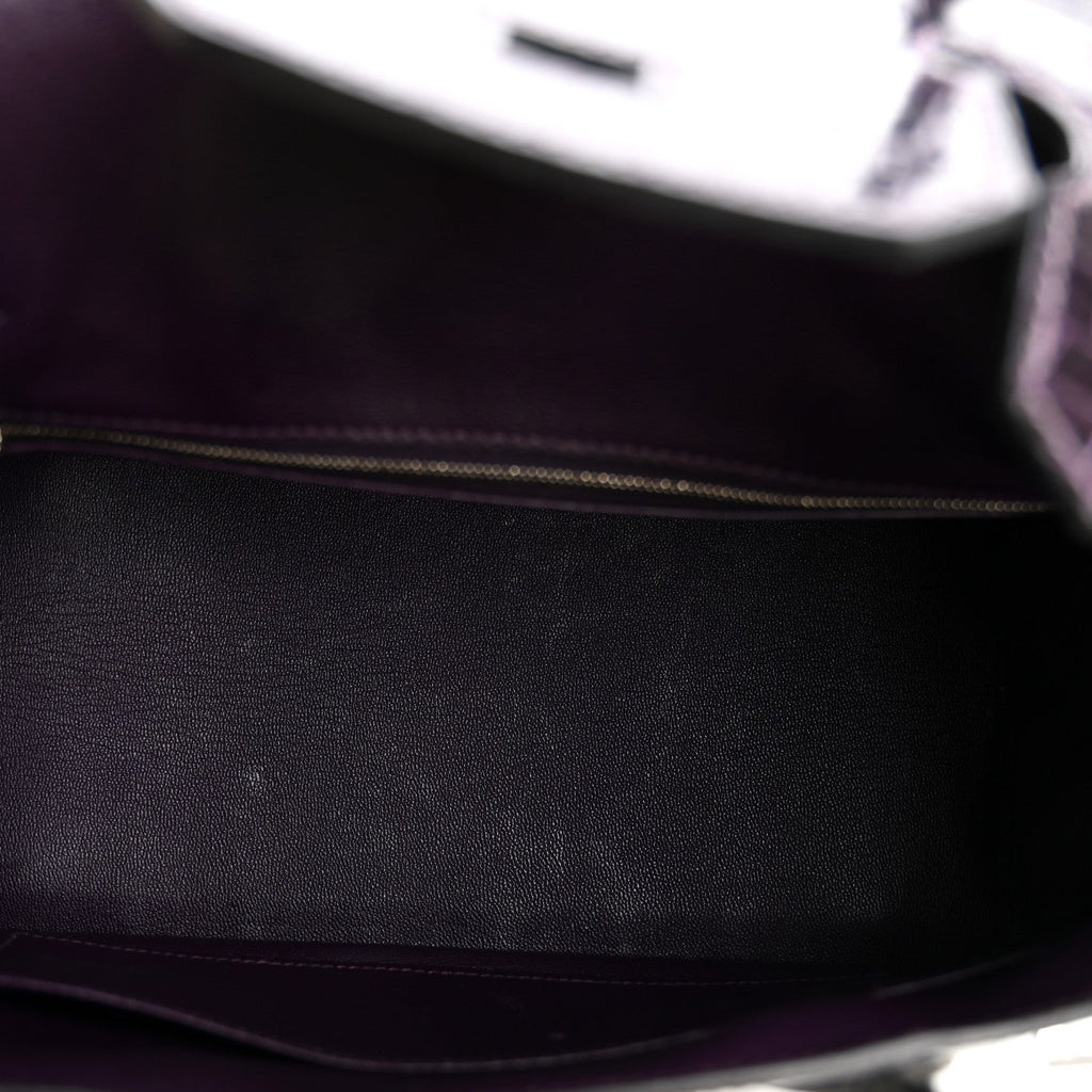 Shiny Niloticus Crocodile Birkin 30 Amethyst