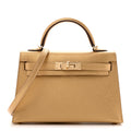 Metallic Chevre Chamkilight Mini Kelly Sellier 20 Dore
