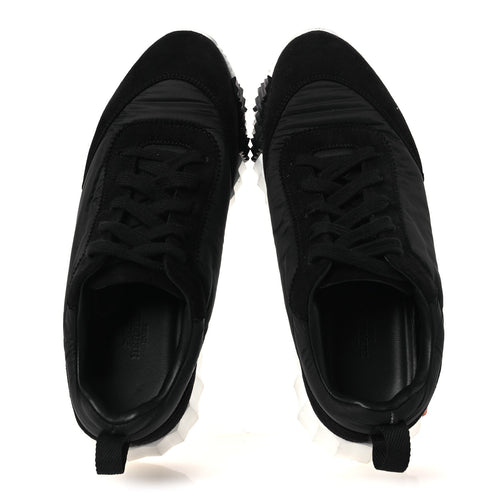 Air Mesh Suede Goatskin Bouncing Sneakers 37.5 Black Orange