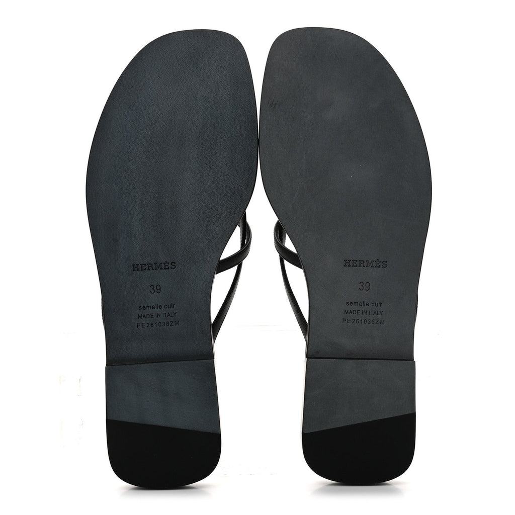 Calfskin Miss Sandals 39 Black
